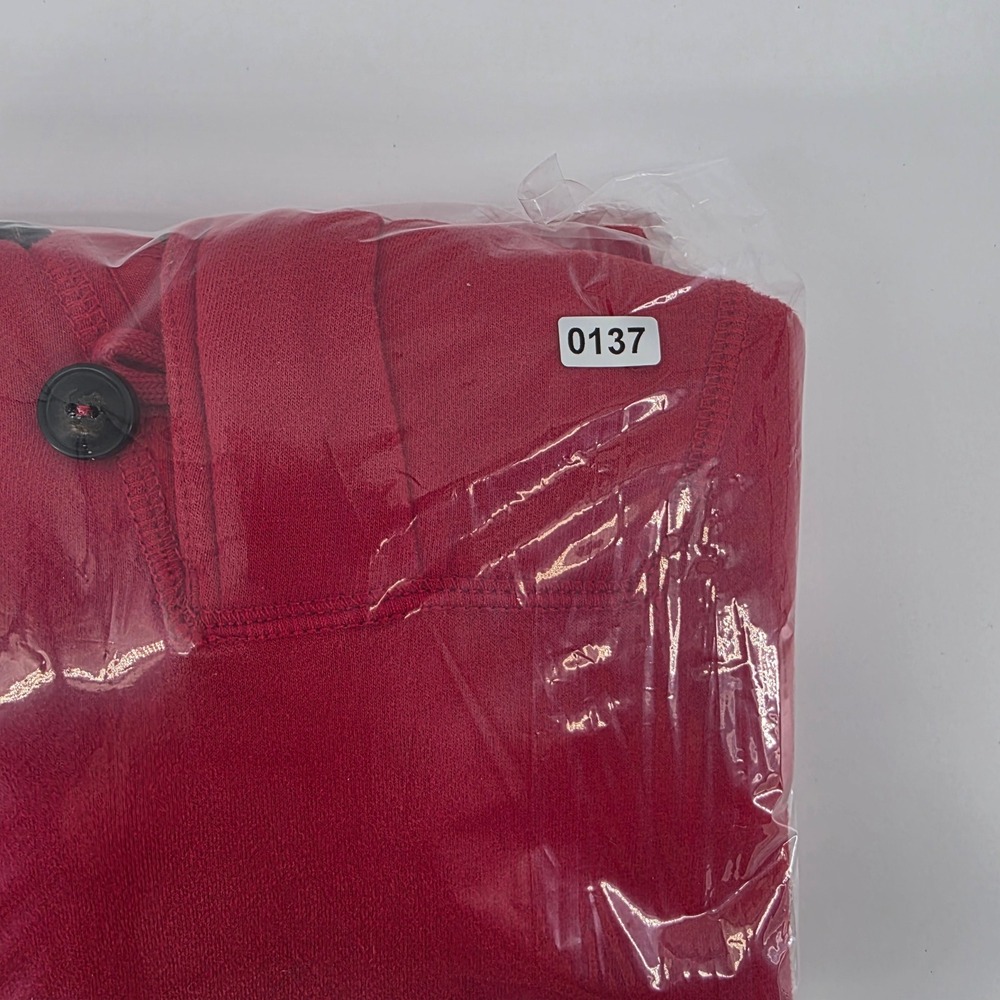 Polo Ralph Lauren Hoodie Mens L Heritage Cotton Blend Shawl Neck Red Pullover - Picture 9 of 9